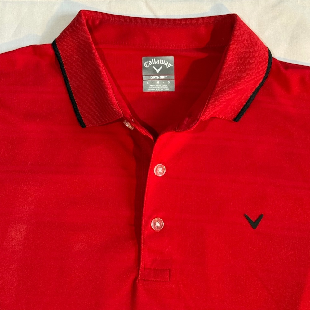 Men’s Red Callaway Golf Polo T-Shirt